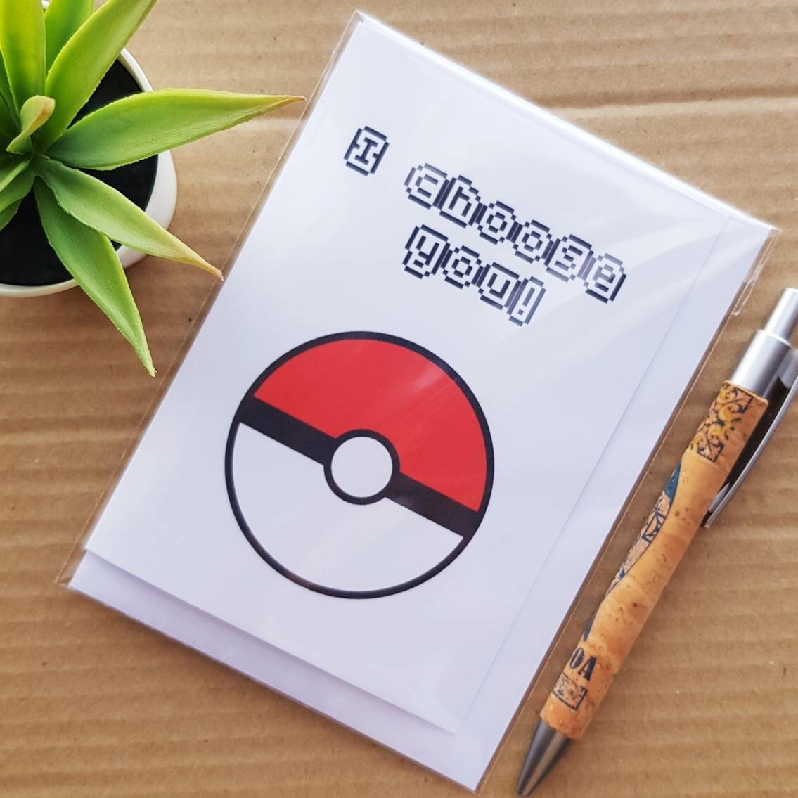 Funny Pokemon Valentines Card - I choose you