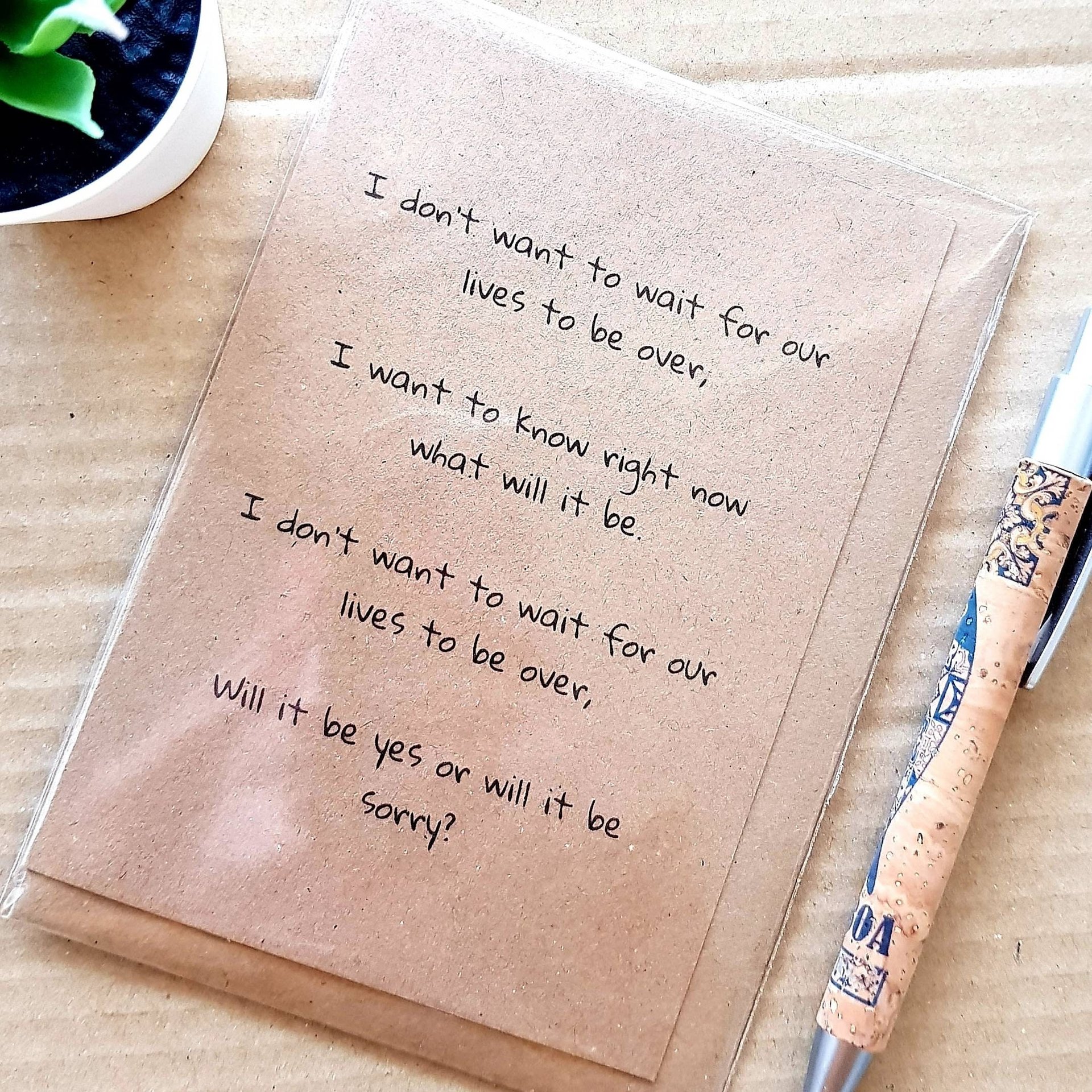 Dawson's Creek Birthday Card - Dawson's Creek theme tune Lyrics Blank Card
