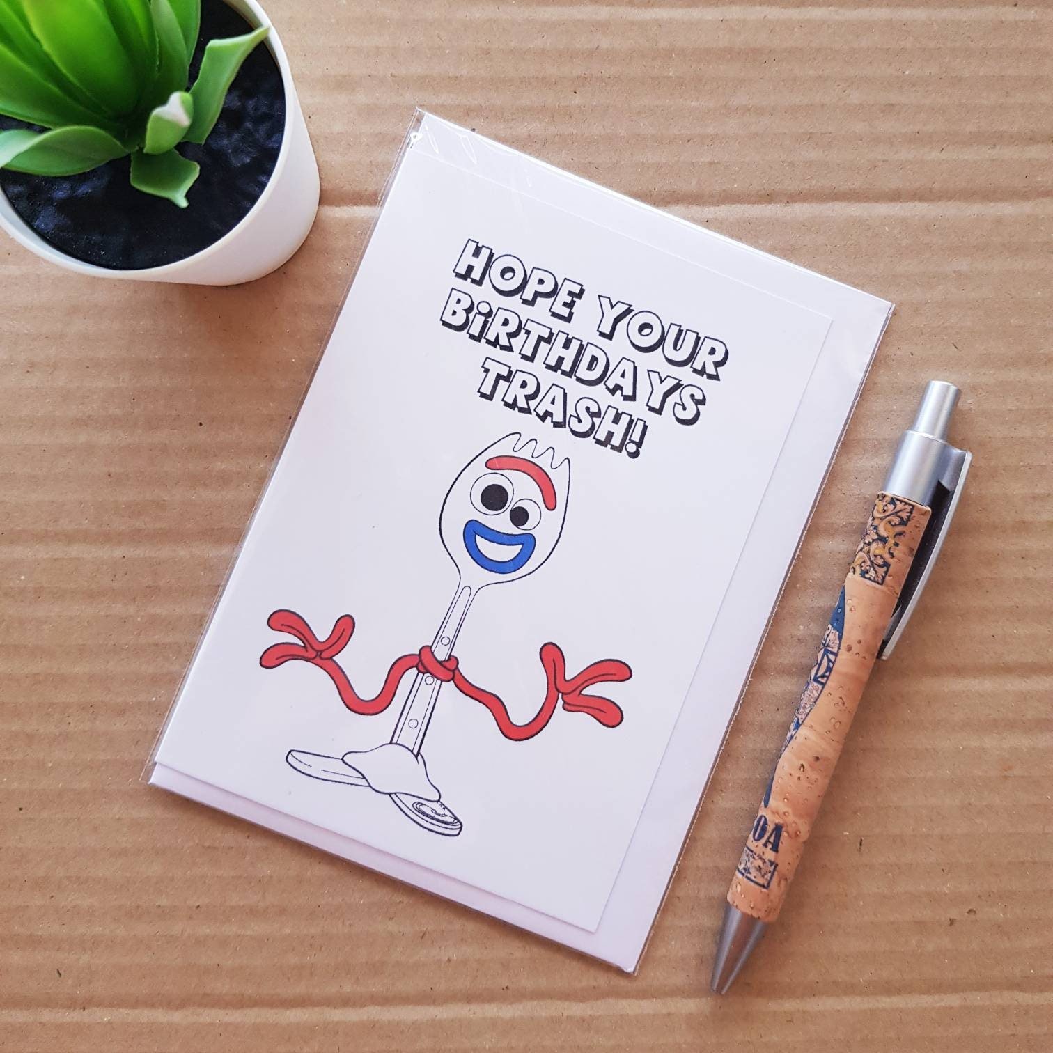 Trash Forky Birthday Card - Funny Toy Story 4 Card