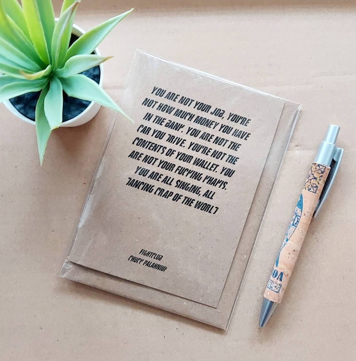 Fight Club Birthday Card - Cool Movie quote blank card