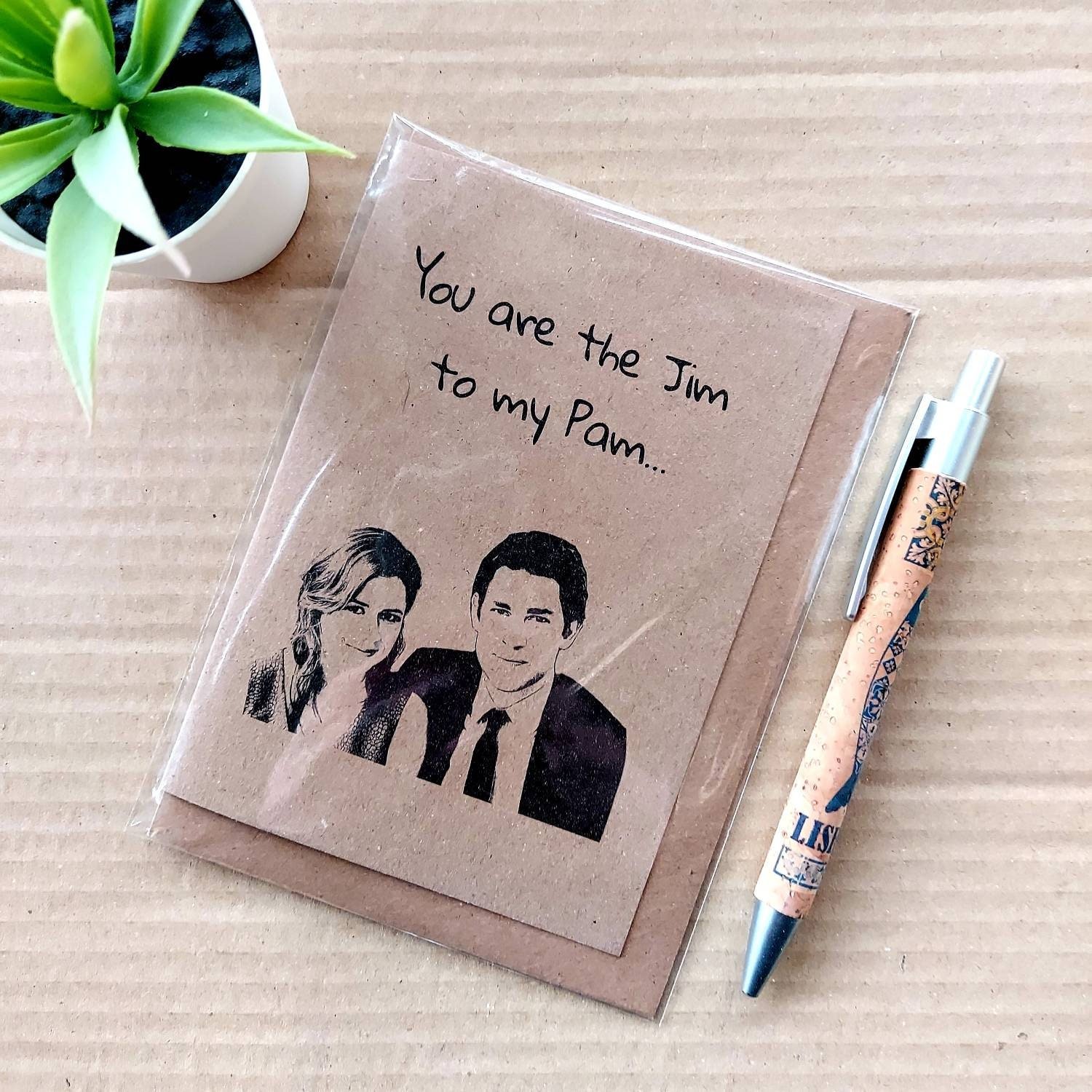 The office valentines Card - The Jim to my Pam - Valentines Boyfriend Girlfriend Birthday card