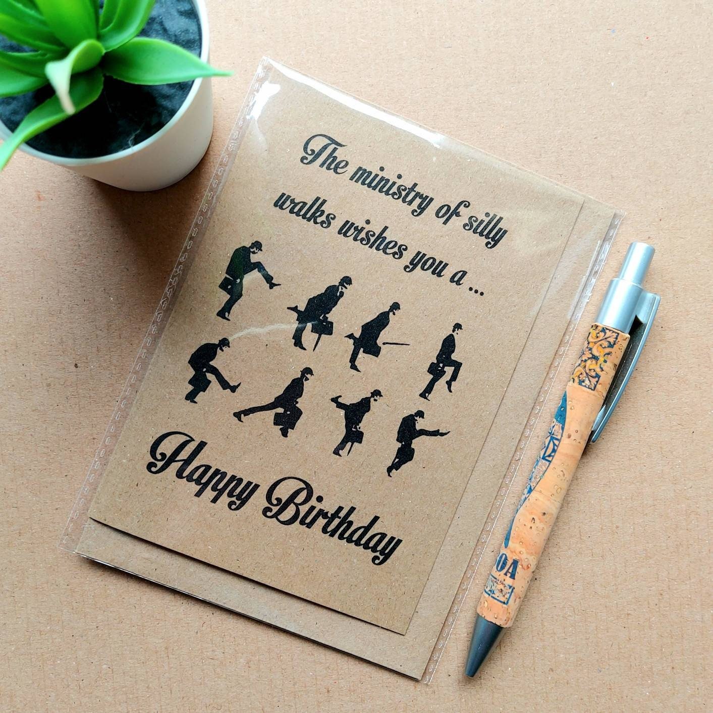 Monty Python Birthday Card - Ministry of silly walks Funny Card
