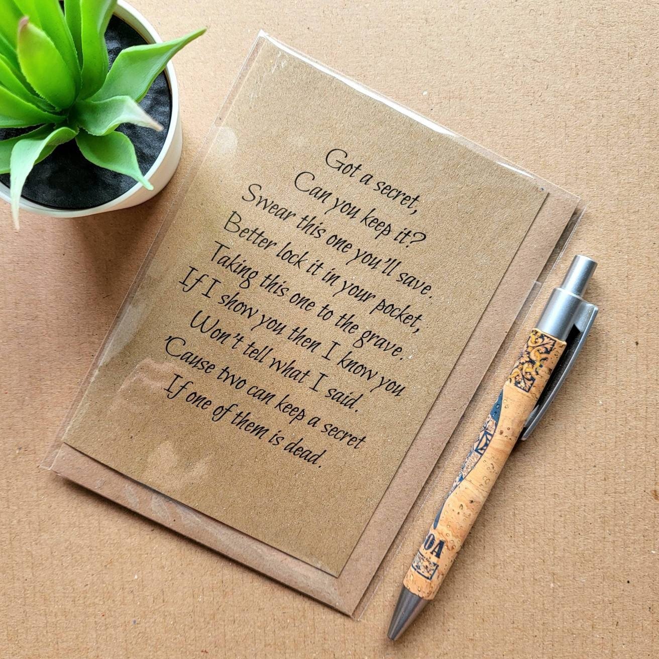 Pretty little liars Card - Pretty little liars theme tune lyrics blank card