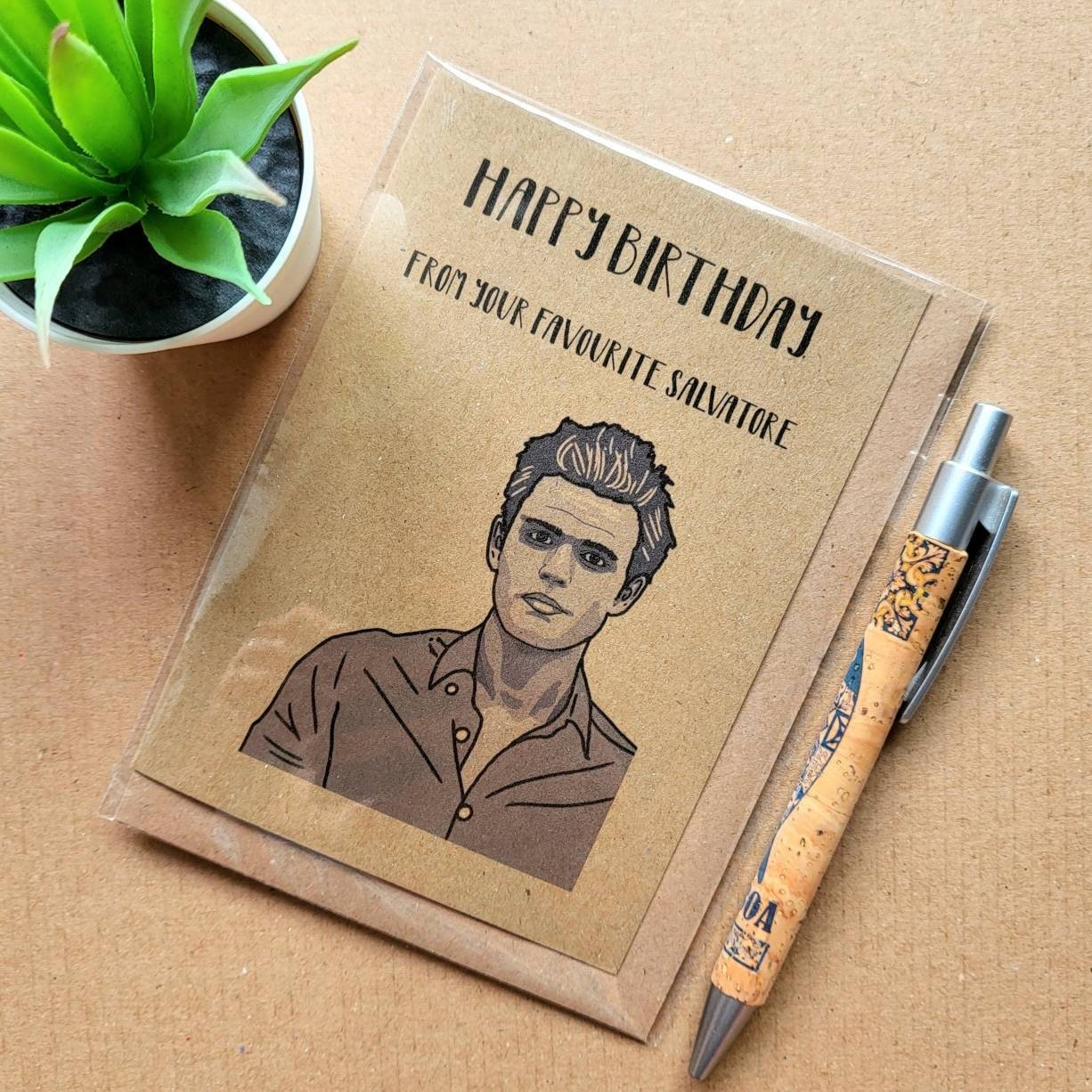 Funny vampire diaries Birthday Card - Stefan Salvatore