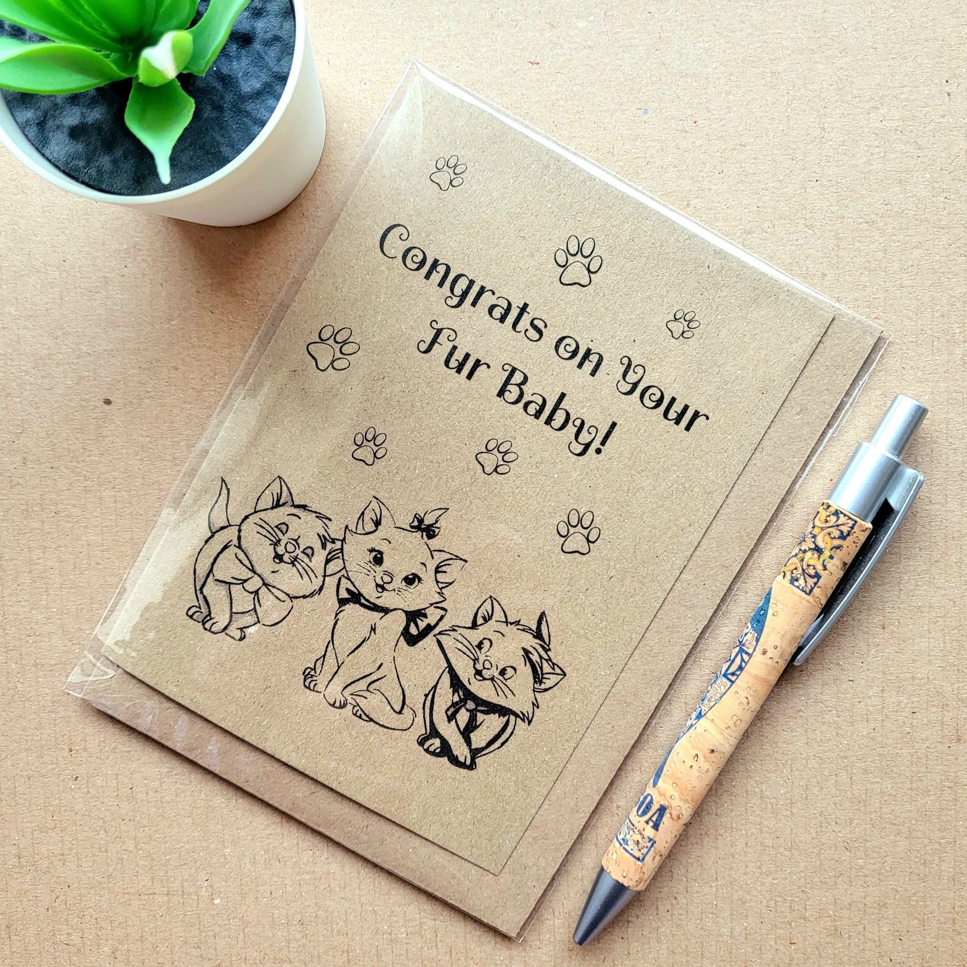 Congratulations on your fur baby card - New Cat card