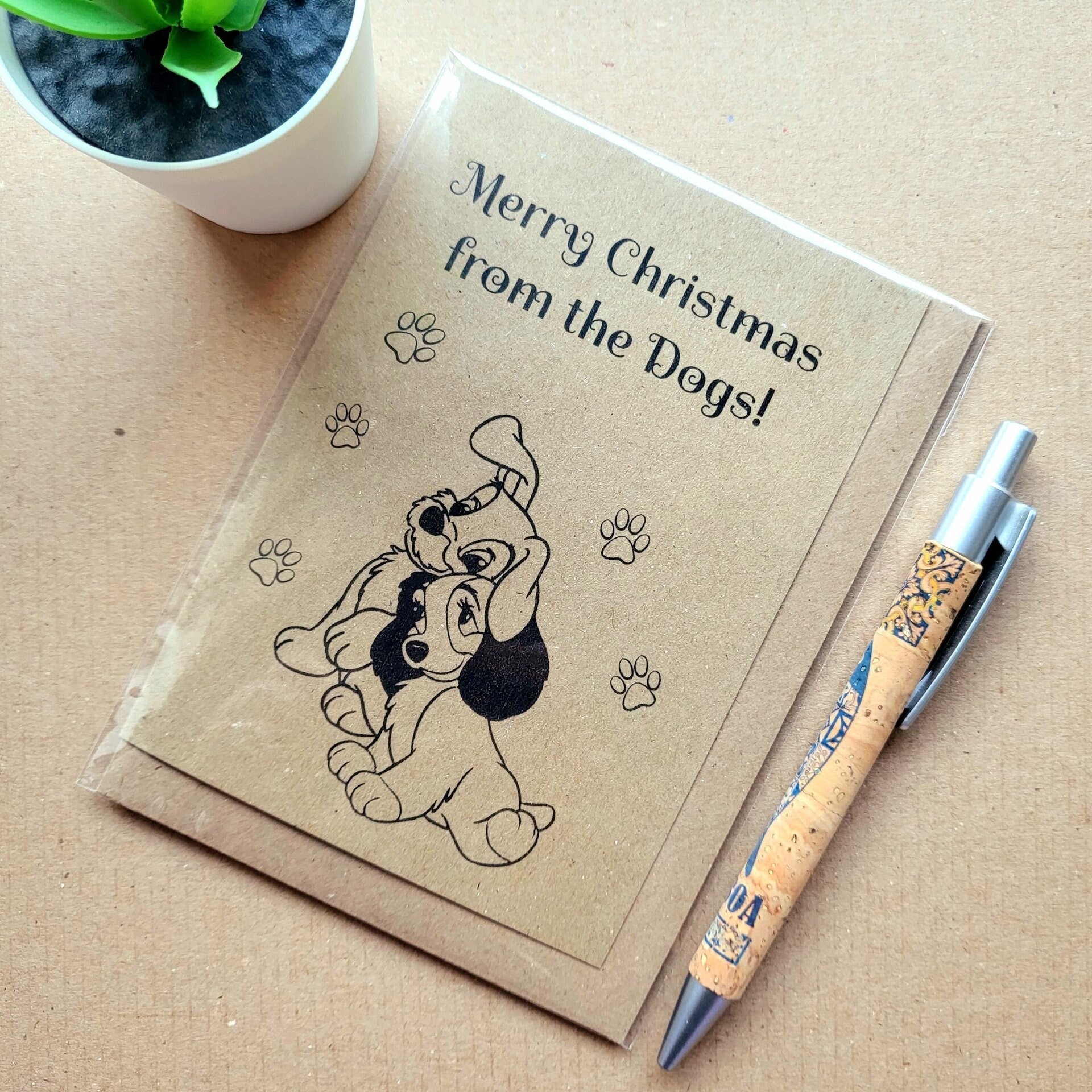 Merry Christmas from the Dogs card - xmas card from Dogs to owner