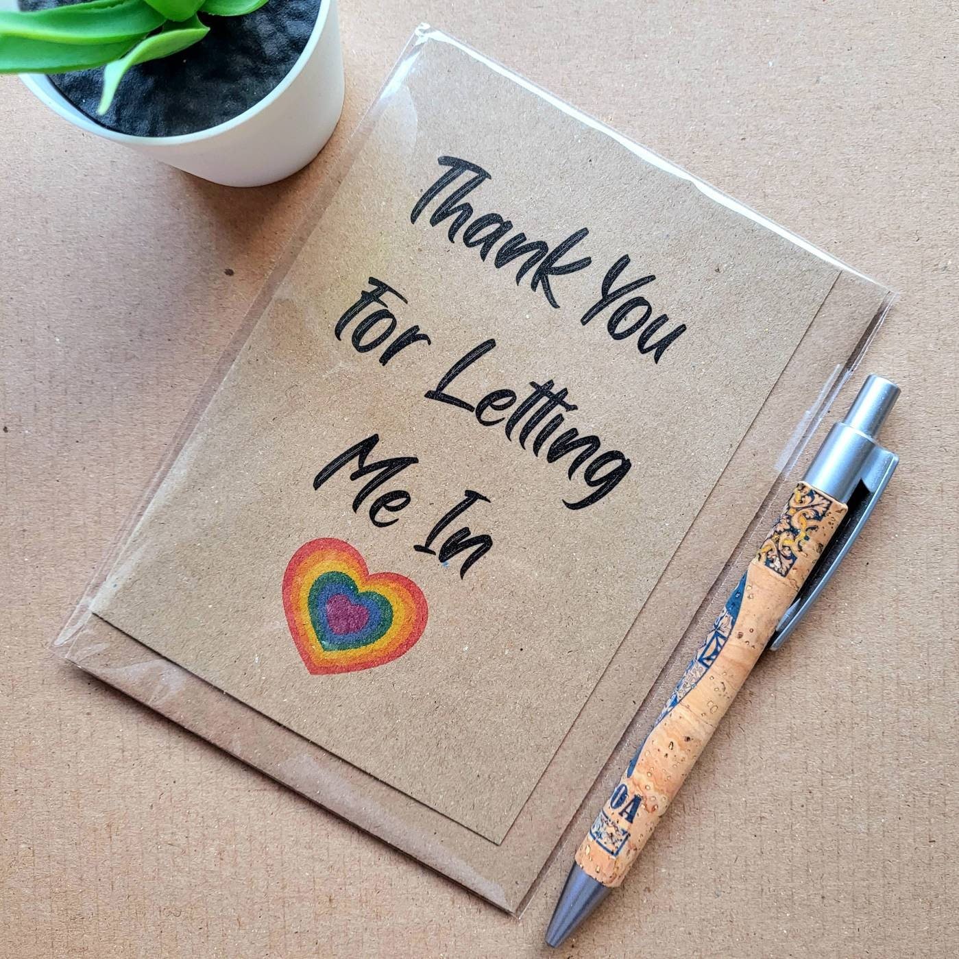 Coming out card - Thank you for letting me in