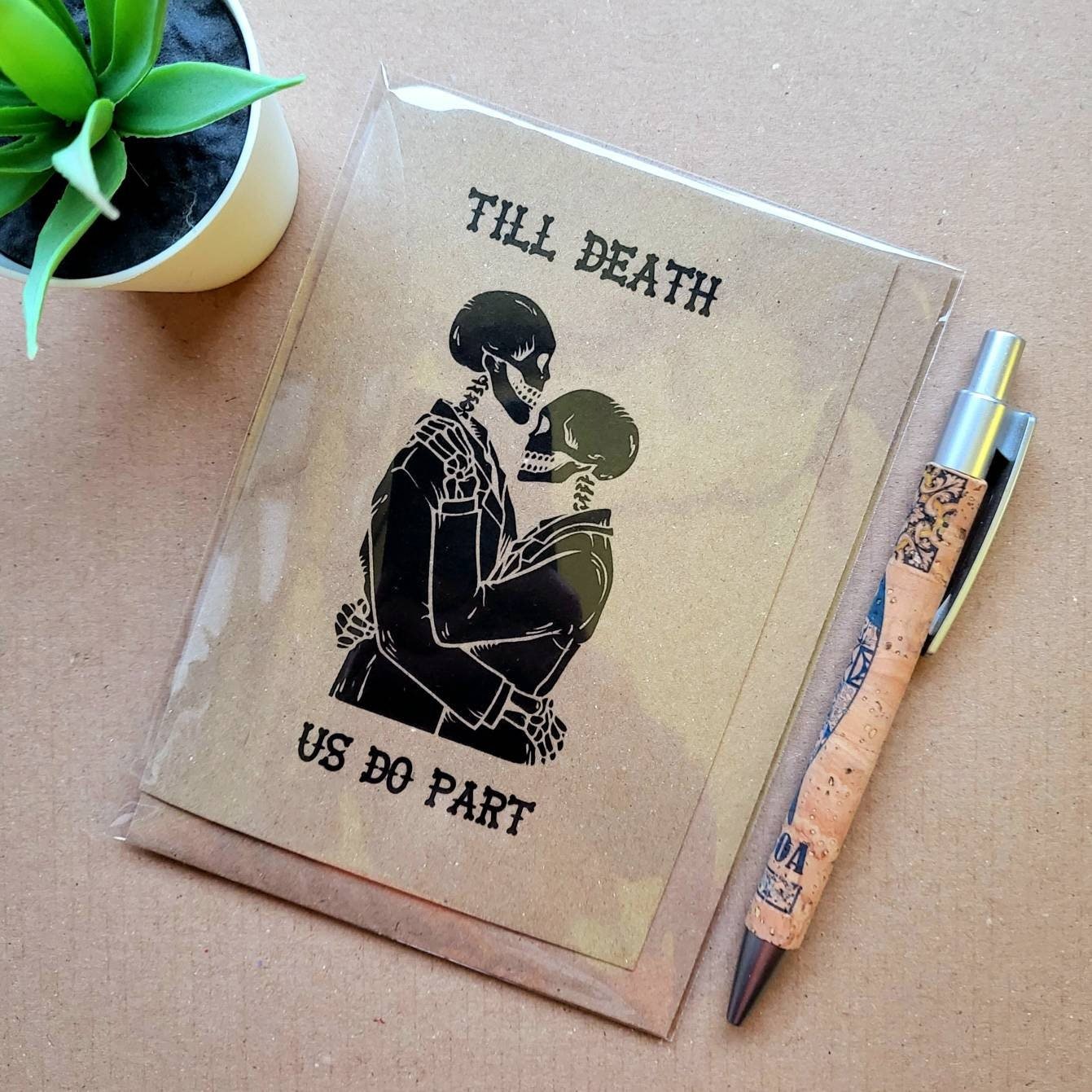 Gothic Valentines card - Till death us do part
