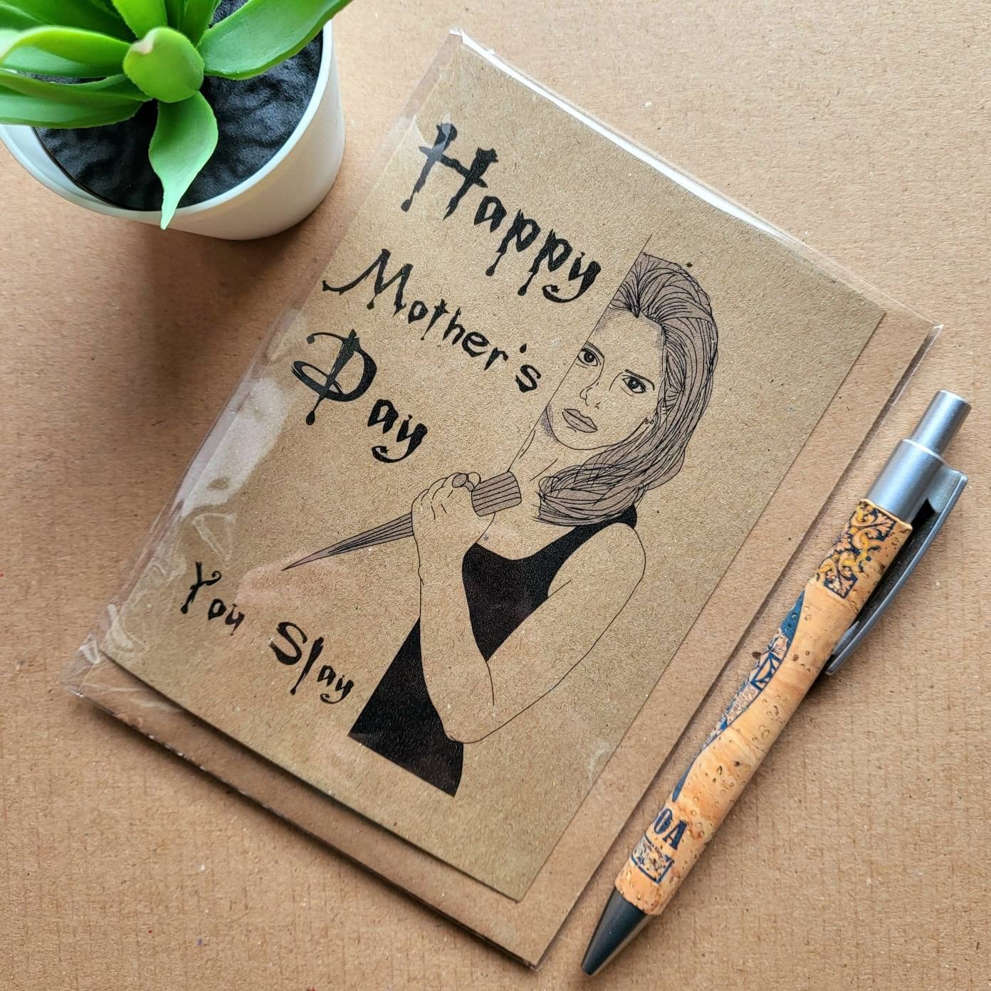 Funny Buffy Mothers Day Card