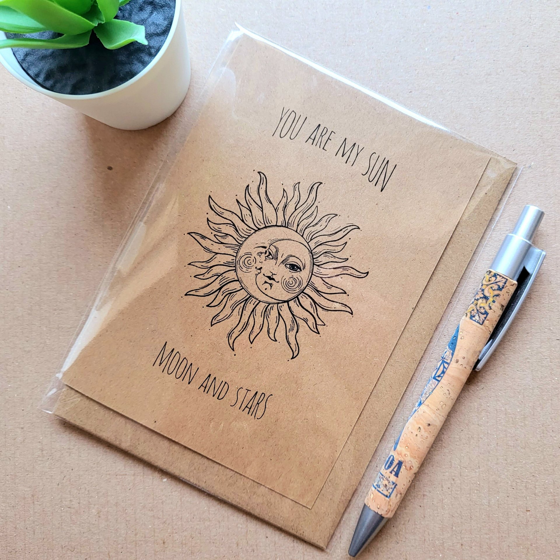Sun and Moon Valentines Card