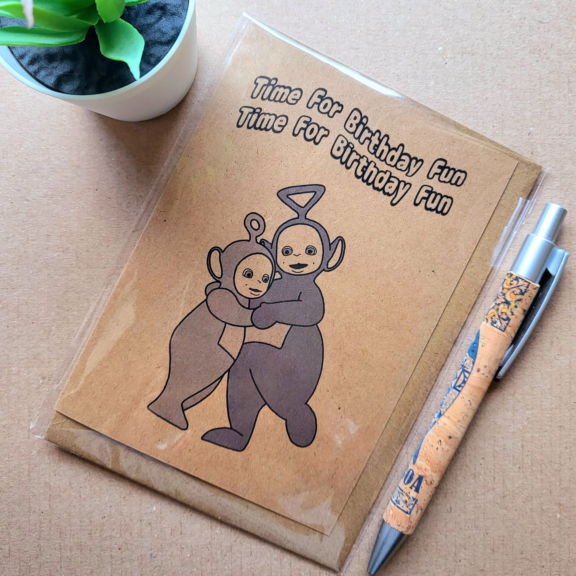 Funny Teletubbies Birthday Card