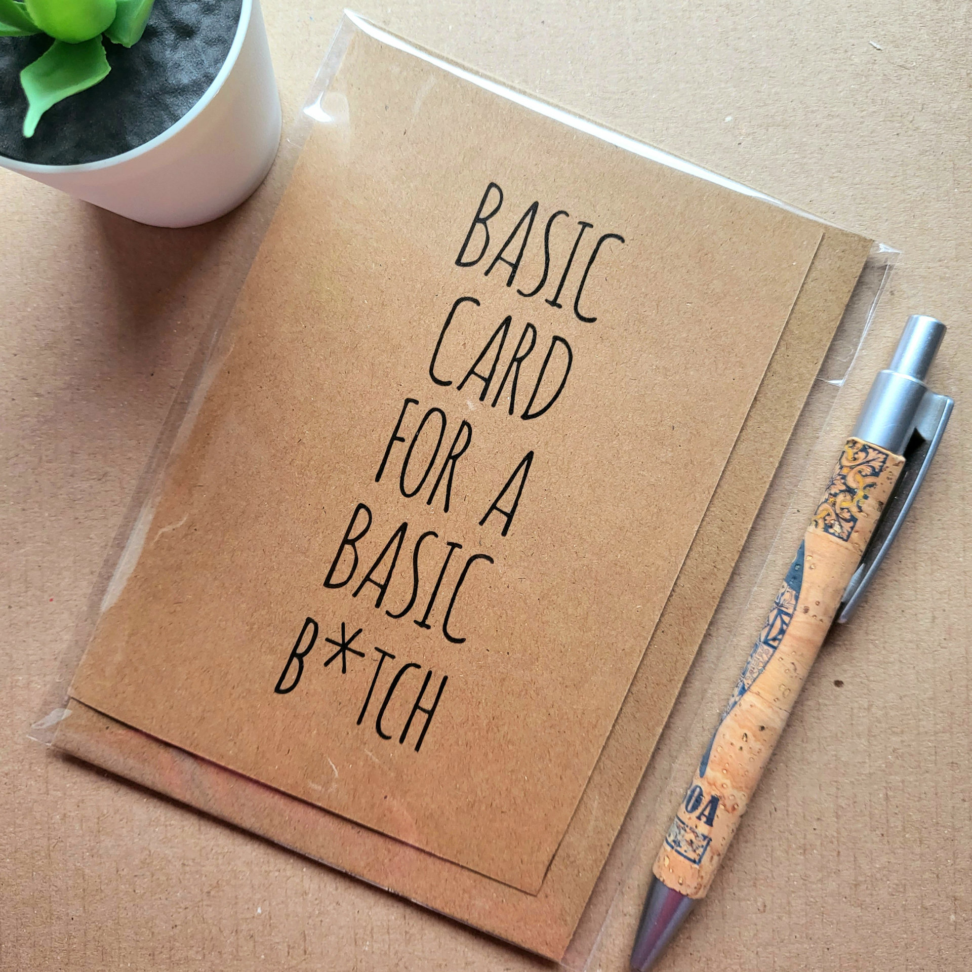 Funny Rude Basic Bitch Birthday card