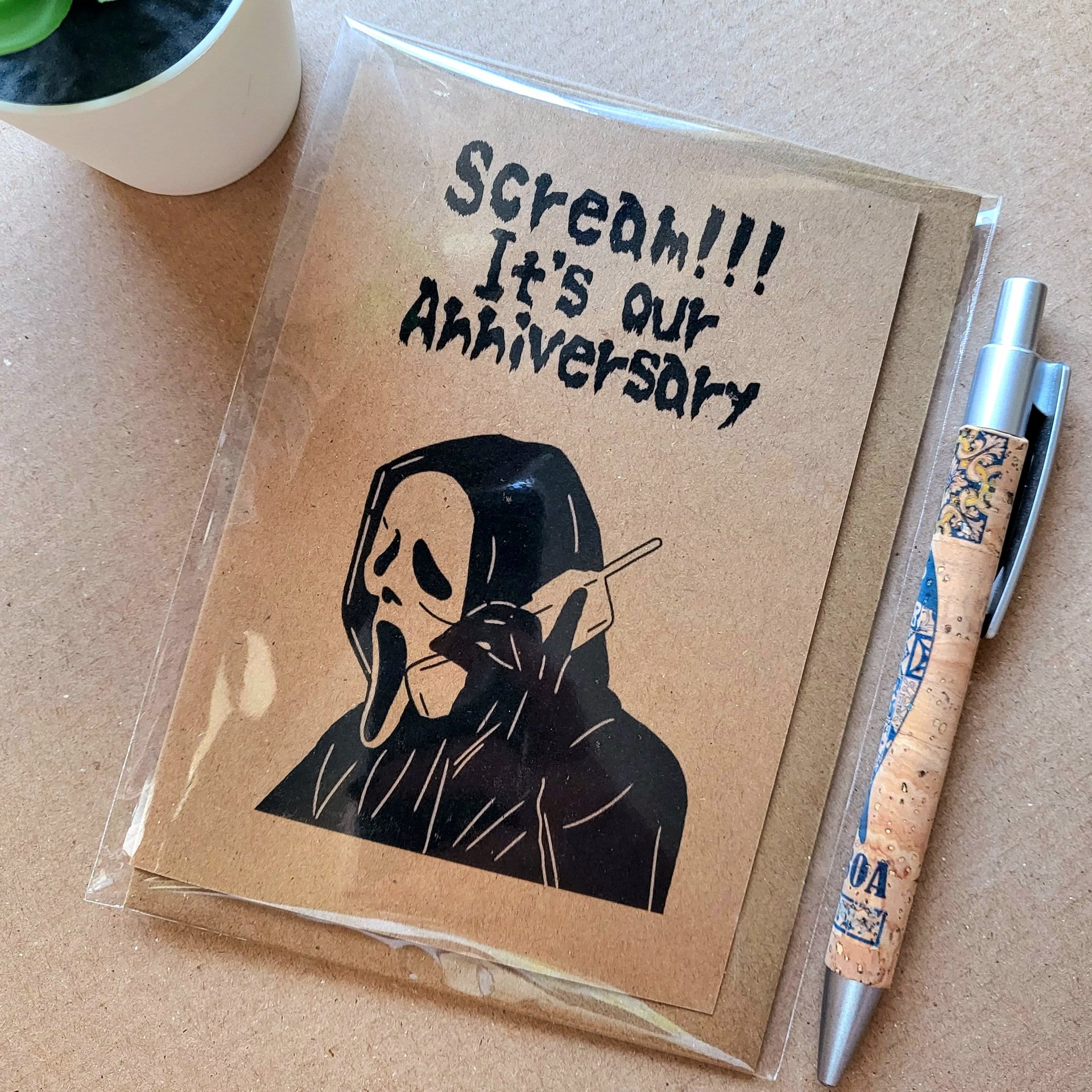 Horror Ghostface Anniversary Card - Scream it's our anniversary!