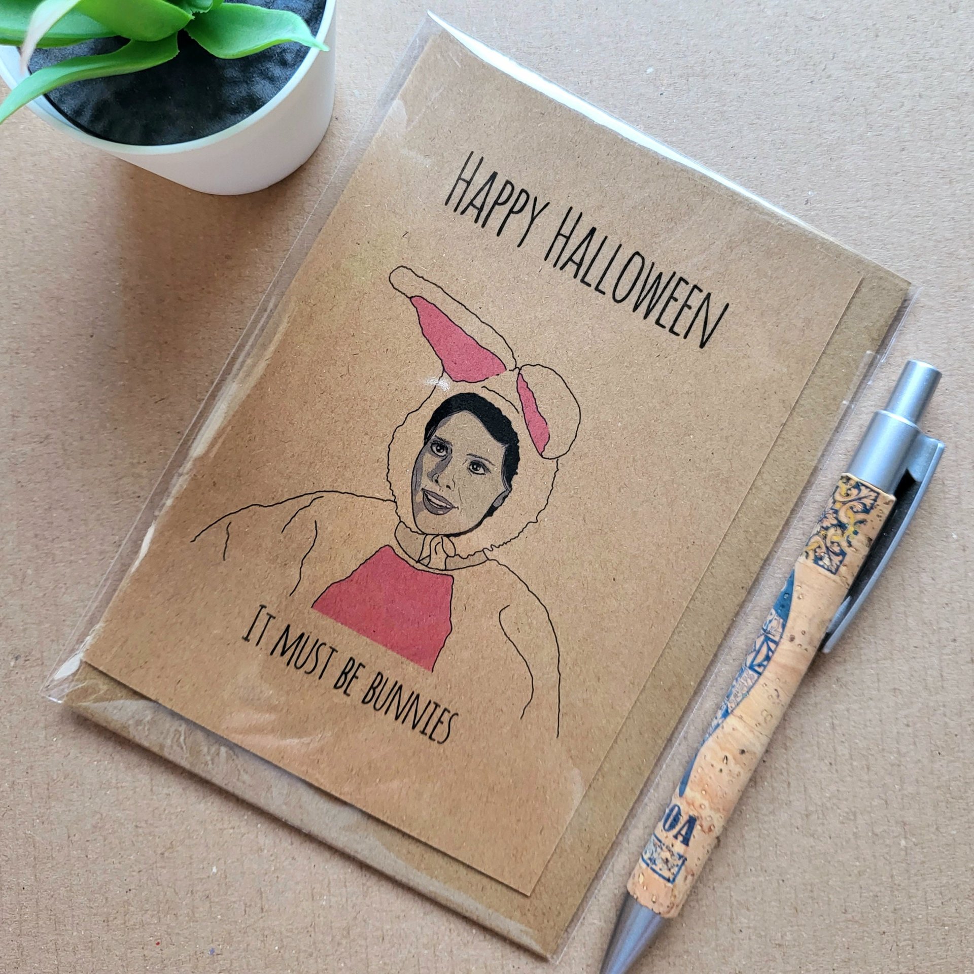 Funny Buffy Halloween Card - Anya Bunny Costume