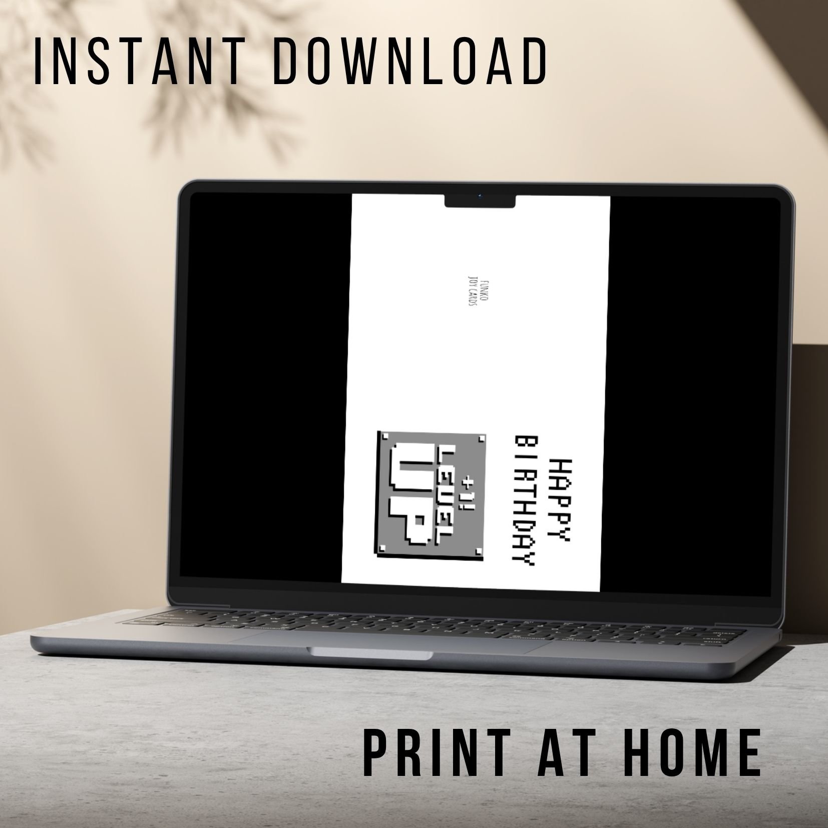 Funny Gamer Birthday Card - Printable Instant Download