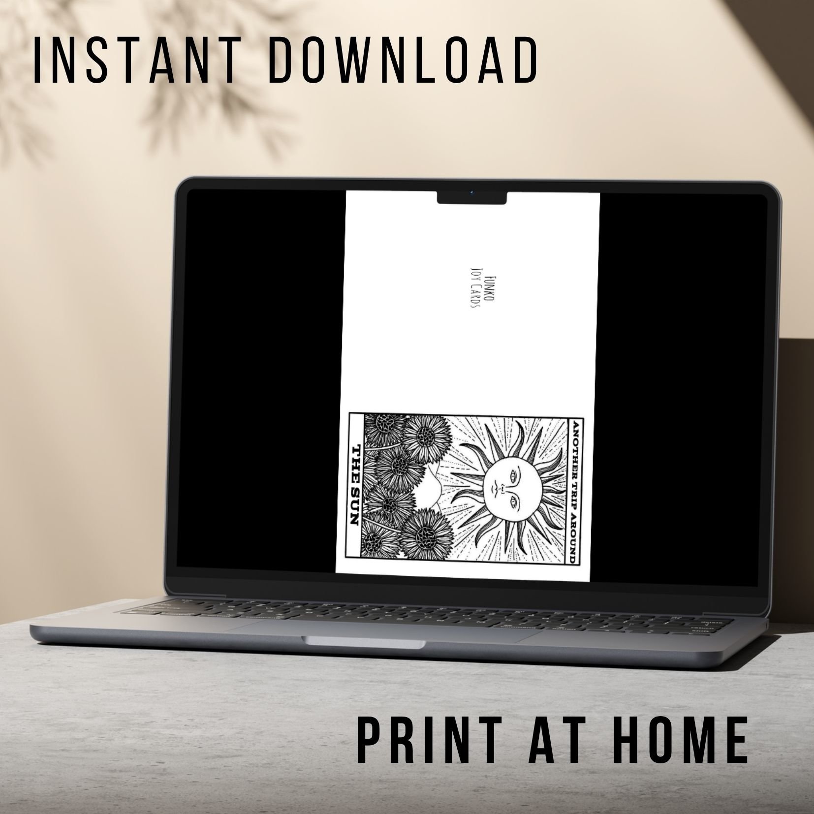 Tarot Card Birthday Card - Printable Instant Download