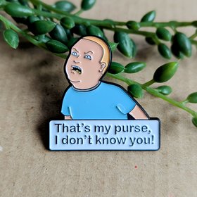 King of the Hill Enamel Pin Badge