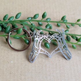 Gothic Skeleton Heart Keyring