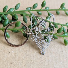 Sphynx Cat Keyring