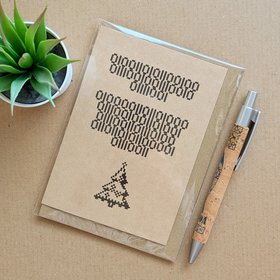 Binary Code Christmas Card 