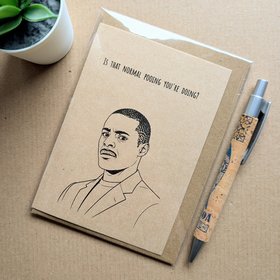 Funny Peep Show Birthday Card - Alan Johnson