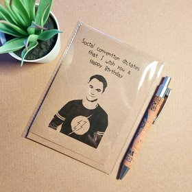 Funny Sheldon Birthday Card - Big Bang Theory 