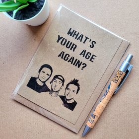 funny blink 182 birthday card, whats your age again, blink 182 gift, band merch, blink 182 card, funny birthday card, joycards, joy cards, blink 182 birthday