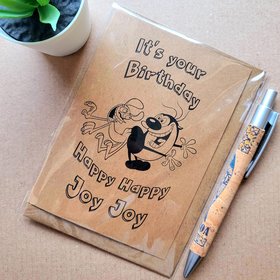 Funny Ren and Stimpy Birthday Card