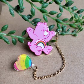 Retro Care Bear Enamel Pin Badge