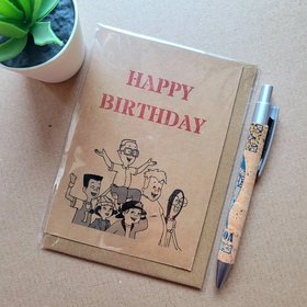 90s Recess Cartoon Birthday card