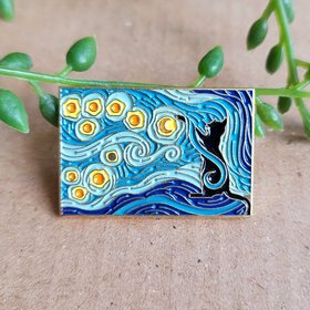 Starry Night Enamel Pin badge