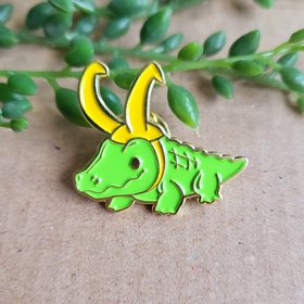 Loki Alligator Enamel Pin badge