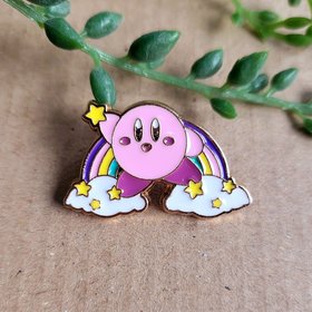 Kirby Rainbow Enamel Pin badge