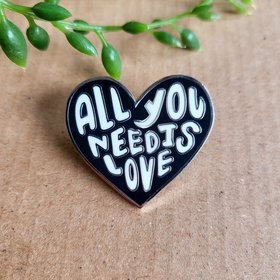 The Beatles Heart Enamel Pin badge