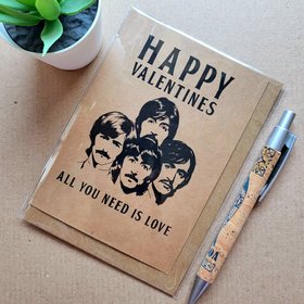 The Beatles Valentines Card