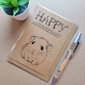 Guinea Pig Anniversary Card