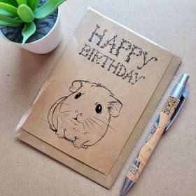 Cute Guinea Pig Birthday Card