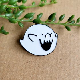 Mario Boo Ghost Enamel Pin Badge