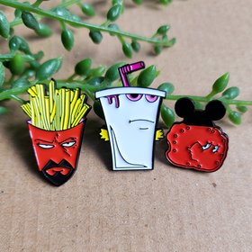 Aqua Teen Hunger Force pin badge set