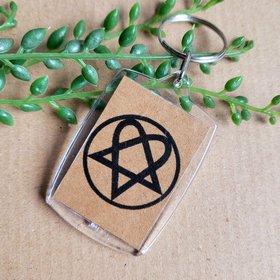 Heartagram Keyring