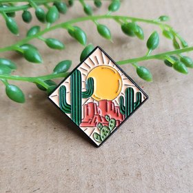 Cactus Desert pin badge