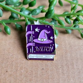 Witch Grimoire pin badge