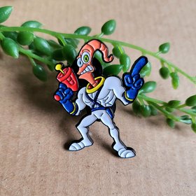 Earthworm Jim Pin badge