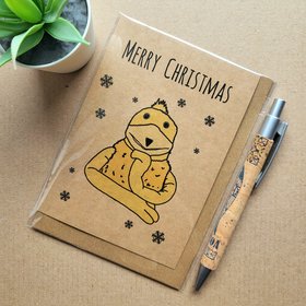 Flat Eric 1990s Christmas card