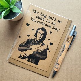 Funny Twin Peaks Valentines Card - Log Lady