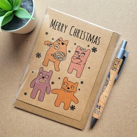 Rex the Runt 1990s Christmas Card