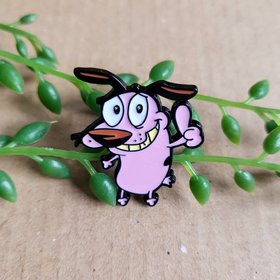 Courage the Cowardly Dog Enamel Pin badge
