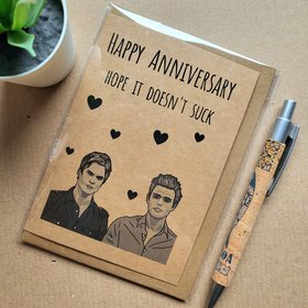 Vampire Diaries Anniversary Card