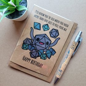 Funny Dice Birthday Card