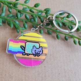 Sunset Nyan Cat Keyring